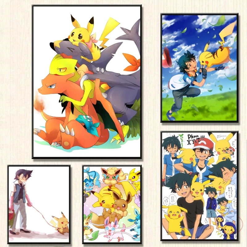 

Japanese Classic Anime Pet Elf Characters Living Room Hanging Poster Home Friends Gifts Kid Action Figures Decoration Paintings