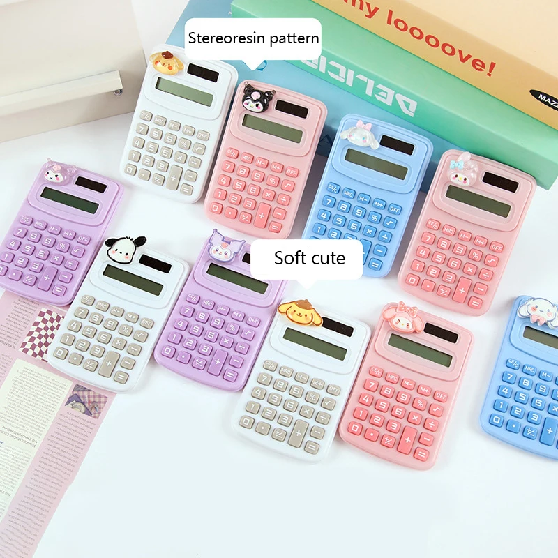 

Mini Sanrio Calculator Cartoon 8 Digits LCD Electronic Calculators Kid Primary School Stationery Calculation Tools
