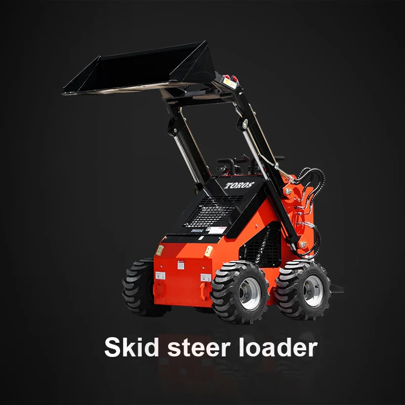 Chinese Factory 500KG Skid Steer Diesel Loaders Mini Skid Steer Loader Epa Engine Loaders with attachment
