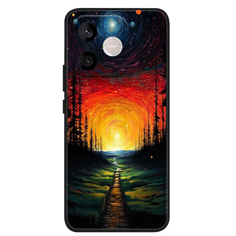 Luxury Painting Soft Silicone Shockproof Bumper Case -