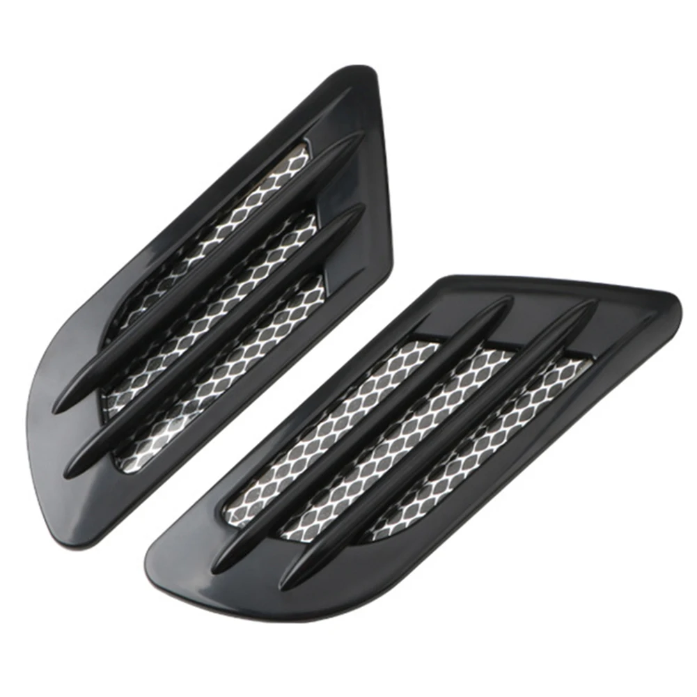 Car Fender Stickers 2Pcs Air Flow Vent for Fender Hole Cover Intake Grille Duct Decoration