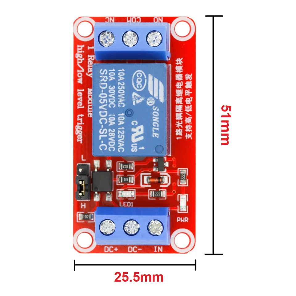 16amp Plug 5v 1-way Relay Module With Optocoupler 1-way Relay Relay ...