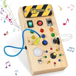 Interactive Montessori Sensory Board with LED Lights (Musical note)