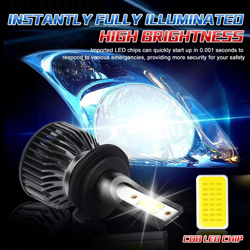 H4 LED 헤드라이트 5300W 슈퍼 4300K 5000K 6000K 캔버스 H7 H11 H8 H9 9005 HB3 9006 HB4 9012 HIR2 자동차 램프 미니 12V LED 안개등
