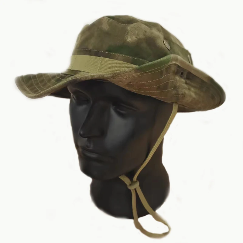 Foldable Outdoor Sports Round Brim Sun Visor Fisherman Fishing Camouflage Tactical Cap Hunting Cap Mountaineering