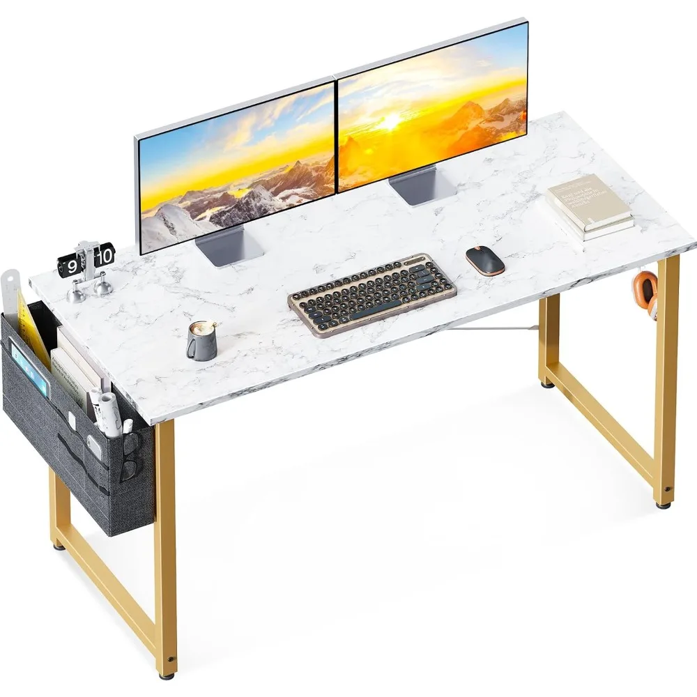 48 Inch Writing Desk with Storage, Modern PC Desk Work Table, Computer Desks 2