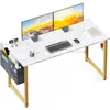 48 Inch Writing Desk with Storage, Modern PC Desk Work Table, Computer Desks 2