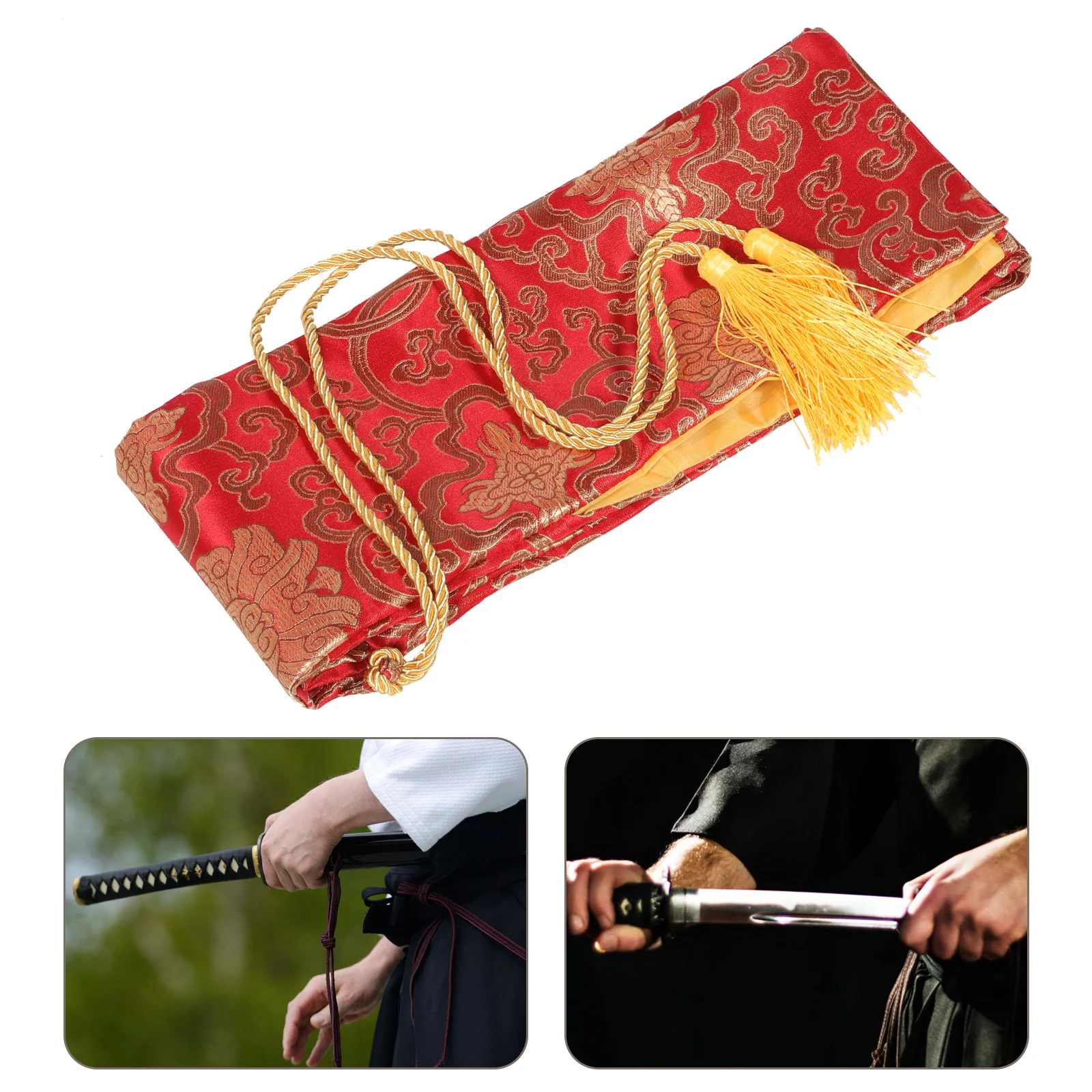 Sword Bag Household Swords Storage Pouch Protective Japanese-style Silk Tai-Chi Carrying Taichi sword bag