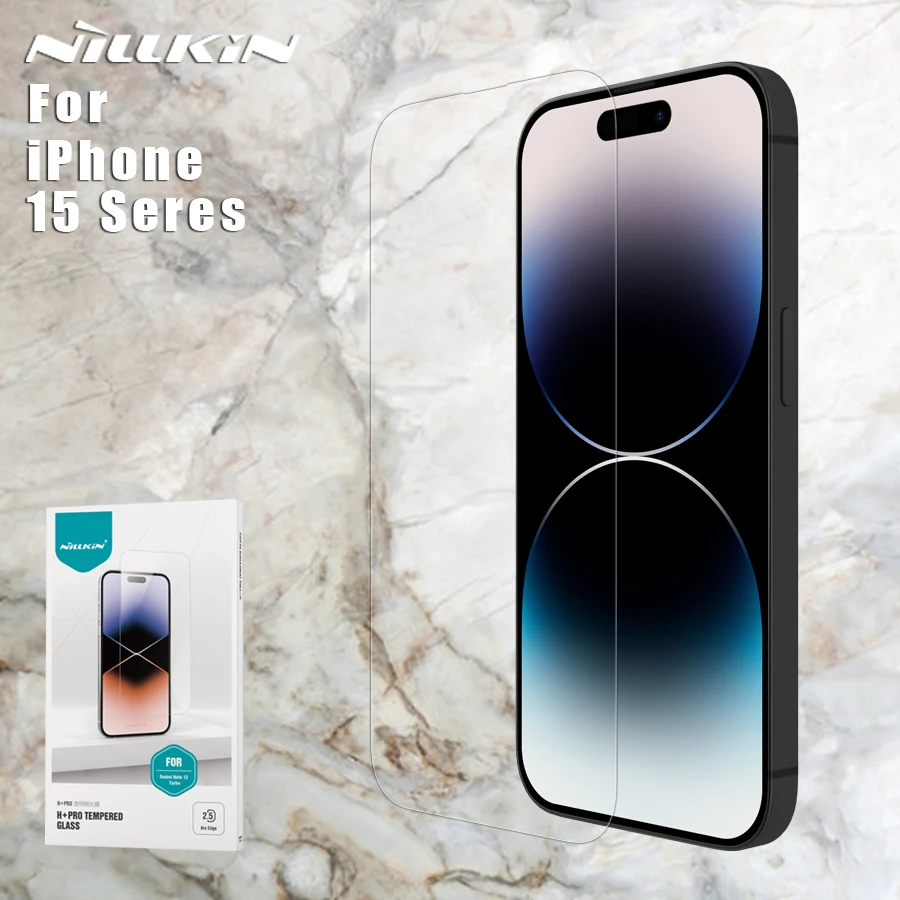 

Закаленное стекло Nillkin для iPhone 15 Pro Max / 15 Pro / 15 Plus/15, взрывоустойчивое 2.5D 0,2 мм 9H Plus Pro, Защитная пленка для экрана