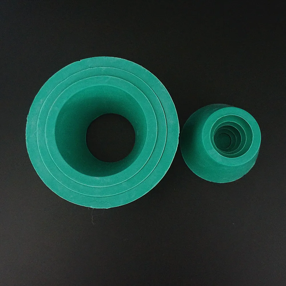 8*1pcs/set rubber green Buchner funnel holder, filter sealing plug filter bottle funnel supporting rubber cushion cover plug