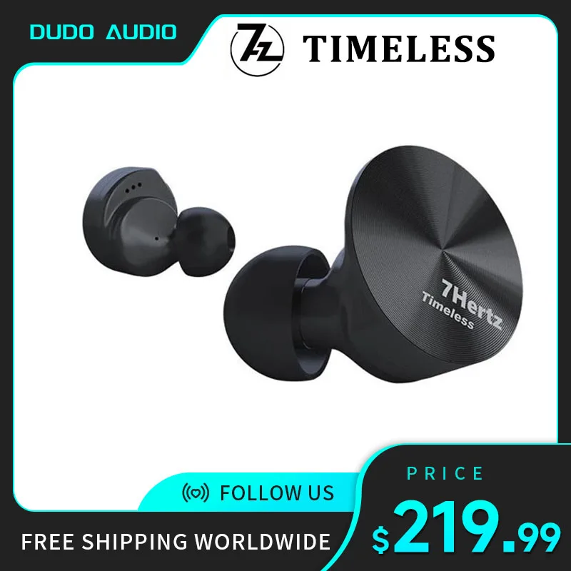 

Spot goods 7HZ Timeless Flat Earphone In Ear Wired Earphones Subwoofer MMCX Metal High Resolution HiFi Music Headphoens 7HZ