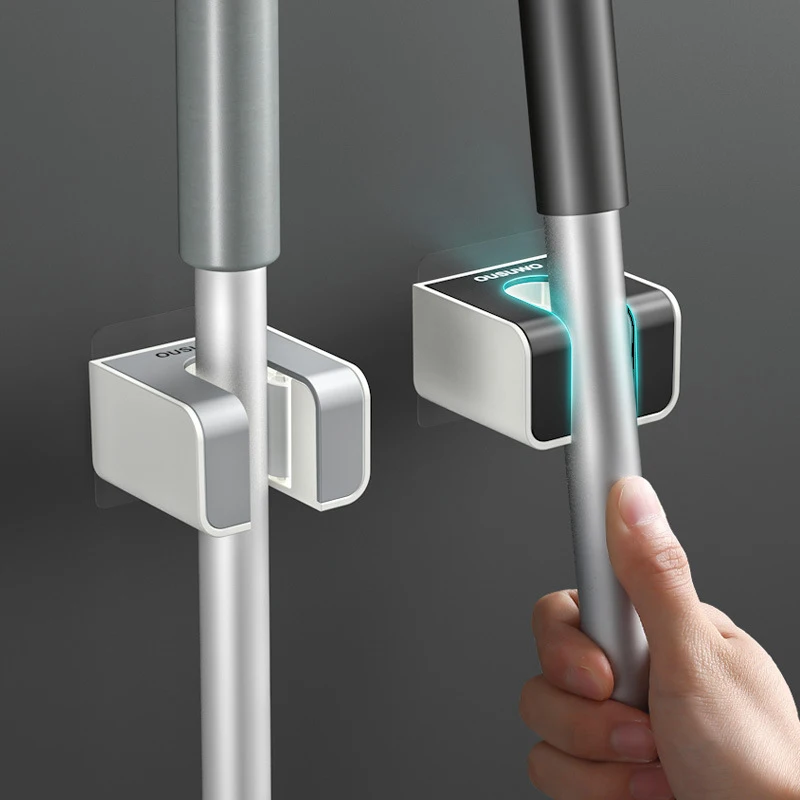 2 pcs Wall Mounted Mop Holder Bathroom Accessories No punching Multi-Purpose Kitchen Strong Mop Hanger Broom Holder Mop Racks 1 2 pcs Wall Mounted Mop Holder Bathroom Accessories No punching Multi-Purpose Kitchen Strong Mop Hanger Broom Holder Mop Racks 1