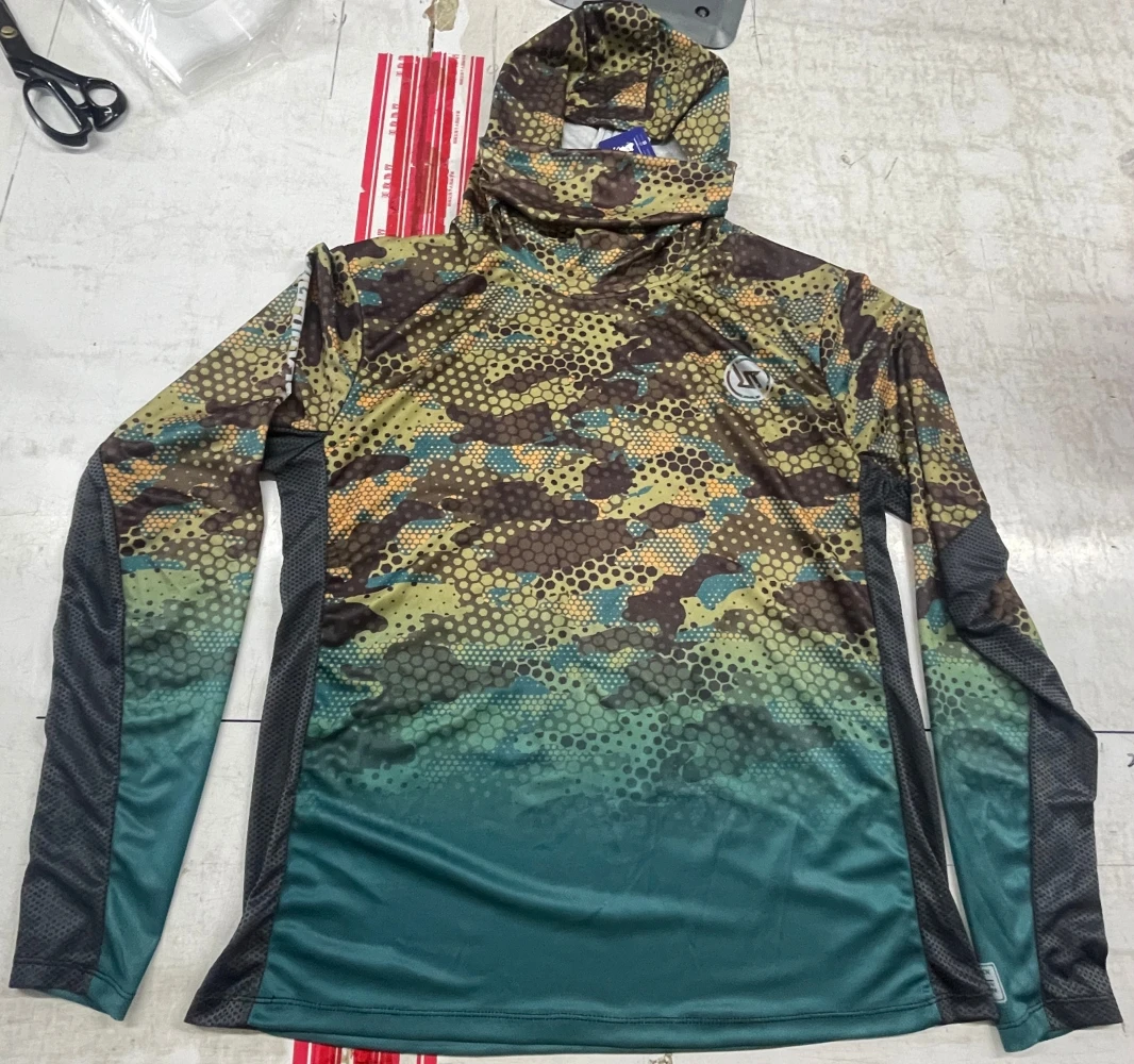 Description Picture 4 of itemNew Mask Hoodies Clothing Ice Silk UPF UV Camo Fishing Hunting Climbing Camping Hiking RIGHTTRACK Outdoor Sports Apparel