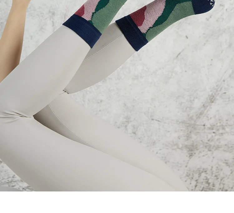 New Women Pilates Socks Professional Five Fingers Dance Sports Socks Fashion Printing Non-slip Silicone Grip Fitness Yoga Socks 37 undefined