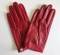 2025 Half Palm Glove Rivet Pins Street Fashion Driving Gloves Genuine Real Goat Leather Gloves Women Fashion Short Mittens G599 - Image 6