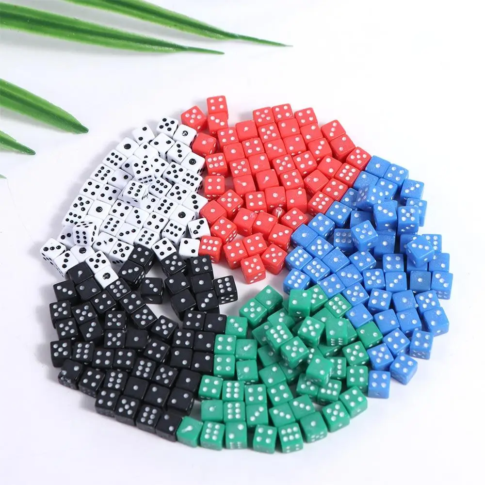 Mini Dice 5mm game dice acrylic dice Gaming Dice 6 Sided 5 Colors Micro Cubes Acrylic Drop Gambling Game