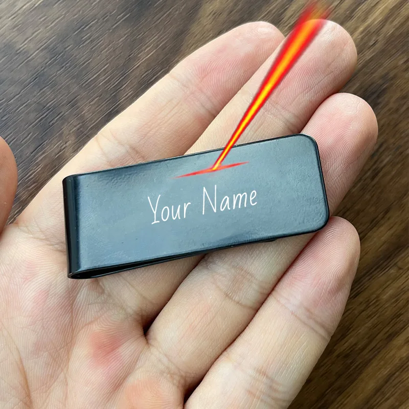 Personalized Money Clip Engraved  Gift Custom Engraved Cash Clip Wallet personalised Gift for Dad Money Clip for Husband 6