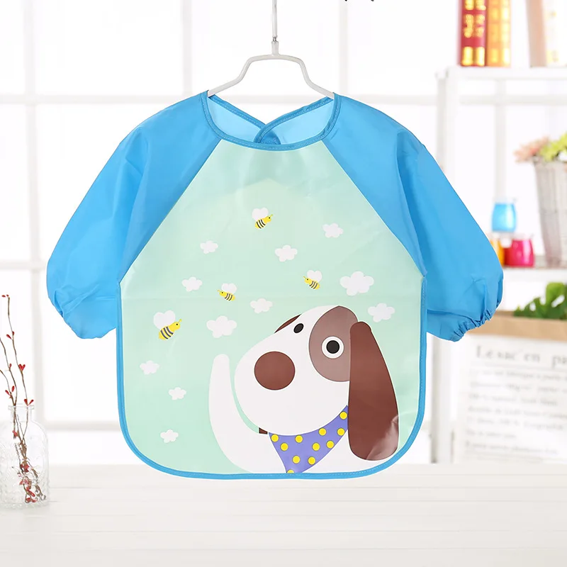 Cute Baby Bibs Waterproof Long Sleeve Apron Children Feeding Smock Bib Burp Painting Drawing Soft Toddler Clothing Bandana Bibs custom baby accessories Baby Accessories