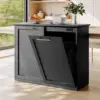 Trash Cabinet with Quick Installation and Deodorising Function, Wooden Trash Can Cabinet for Dining Room and Kitchen, Black 1