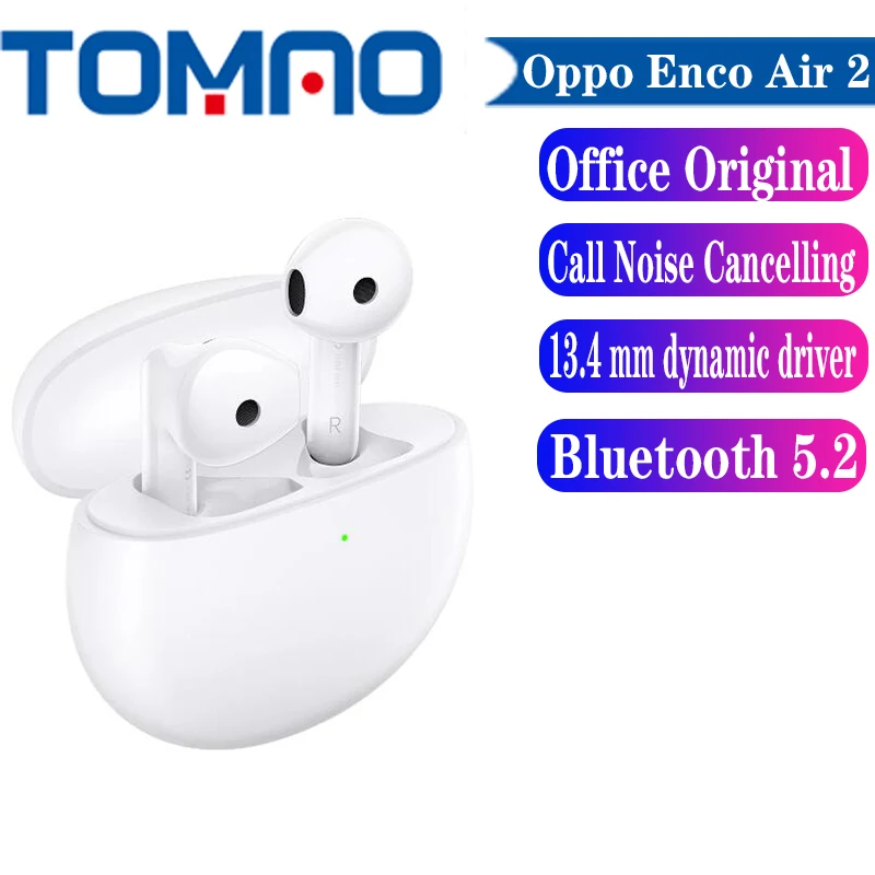 Official New Oppo Enco Air 2 Wireless Bluetooth 5.2 Earphone Call Noise Cancelling Ture Headphones IPX4 For Reno 7 Pro |