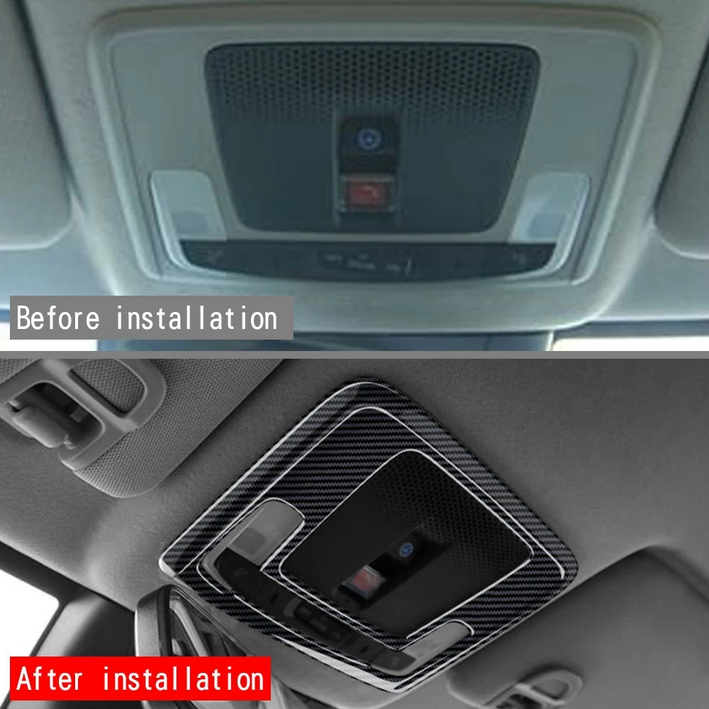 자동차 탄소 섬유 인테리어 전방 독서등 램프 커버 트림 스티커, 혼다 베젤 HR-V HRV 2021 2022