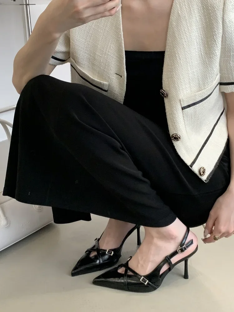 New Design Sexy Buckle Strap Women Pumps Elegant Pointed Toe Thin High Heels Banquet Party Slingback Shoes S53a42664801e42369f7271c6f019e45ep