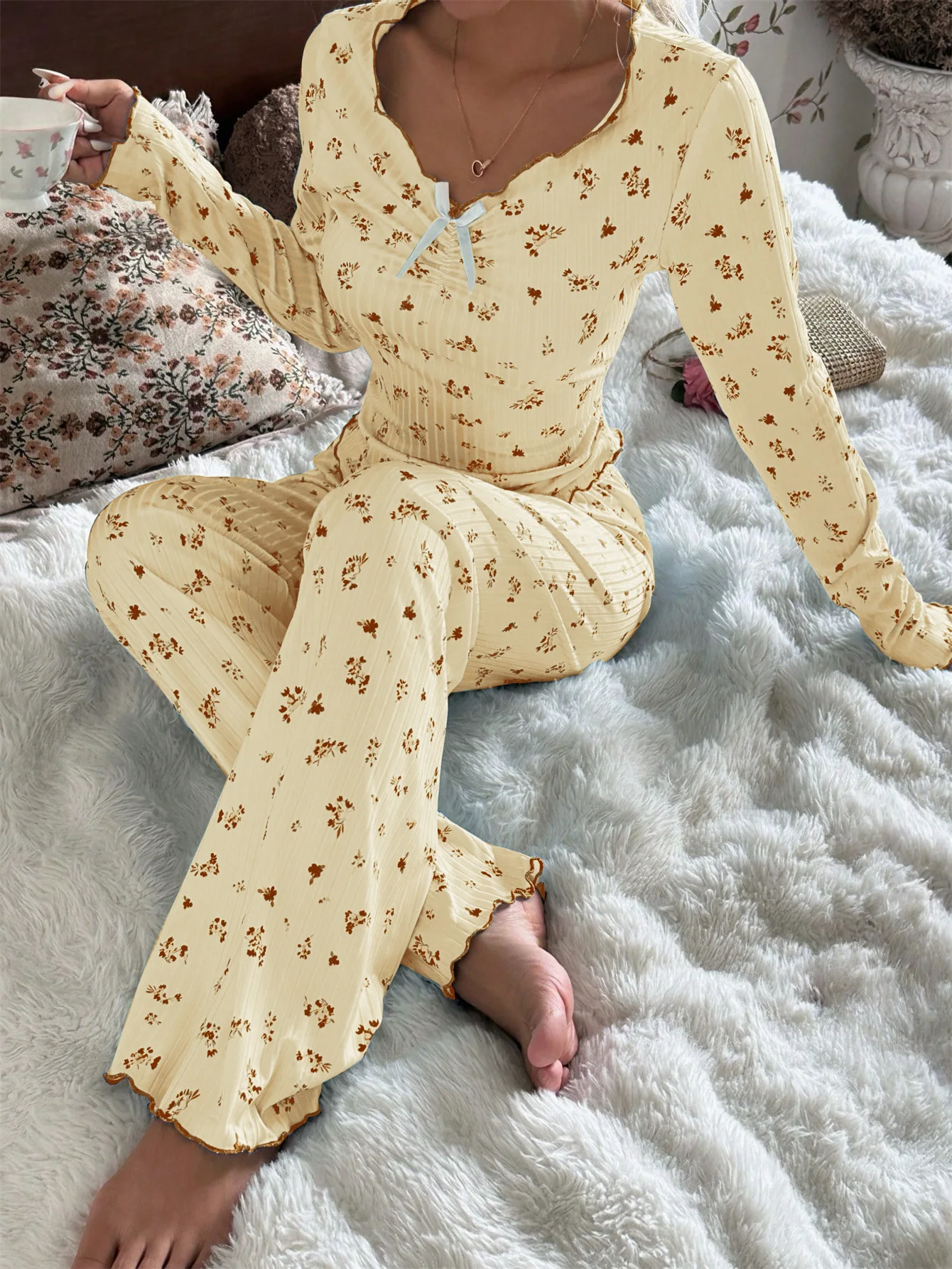 Pyjama Woman Pajamas Set Nightgown Women Sleepwear Women's Spring Suit Pajama Sets Woman Pyjamas Pyjama Femme Ensemble Nightie