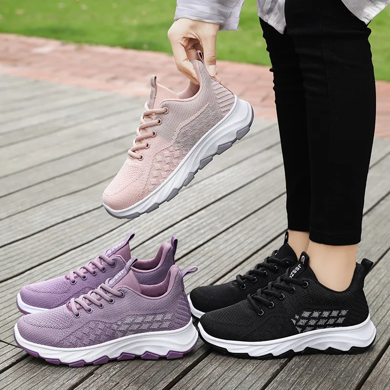 Sports Shoes for Women 2024 Spring New Women's Shoes Lightweight, Breathable Soft, Anti slip outsole Casual Korean Running Shoes