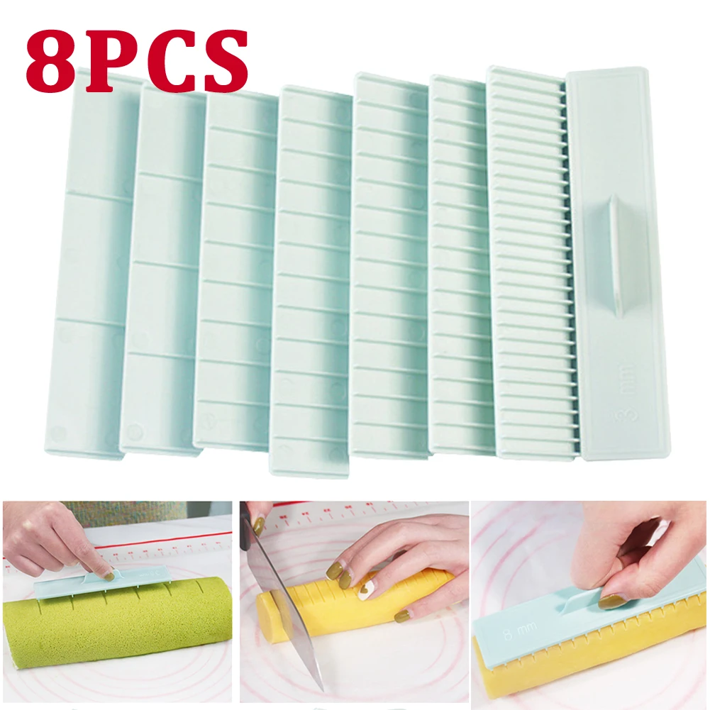 8Pcs-Biscuit-Cake-Rolling-Mold-ABS-Pastic-Graduated-Scale-Balance-Ruler ...