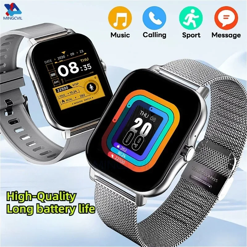 MINGCVIL Sports Smart Watch Fitness Clock Health Monitor Waterproof Smartwatch Wireless Call Watches For Xiaomi IOS Men Women 6