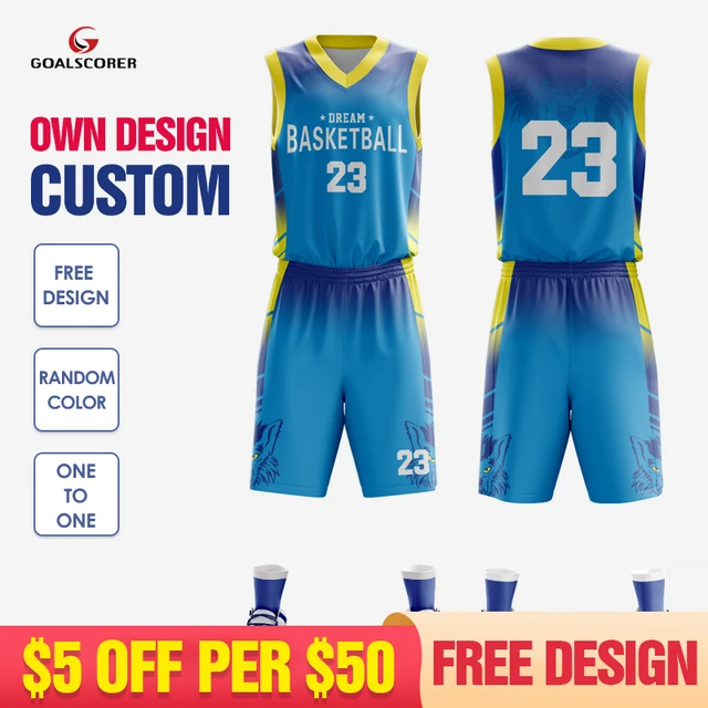 Custom Reversible 3x3 Basketball Uniform - Model 5