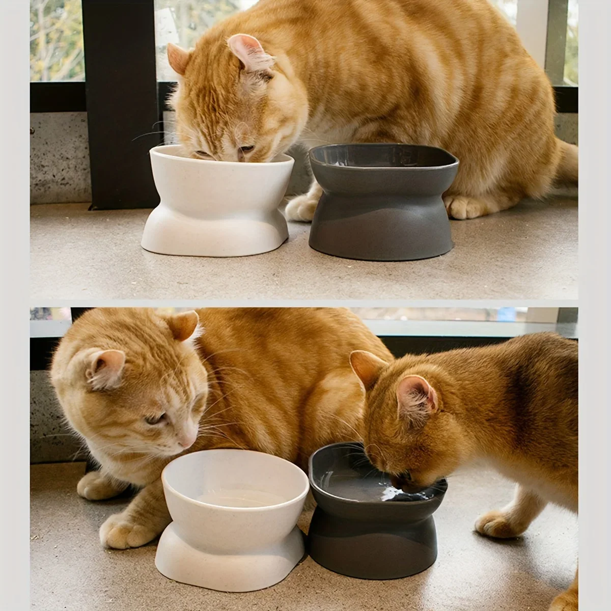 1pc-Pet Inclined Feed Bowl, Cat and Dog Dining Bowl, Pet Neck Protection
