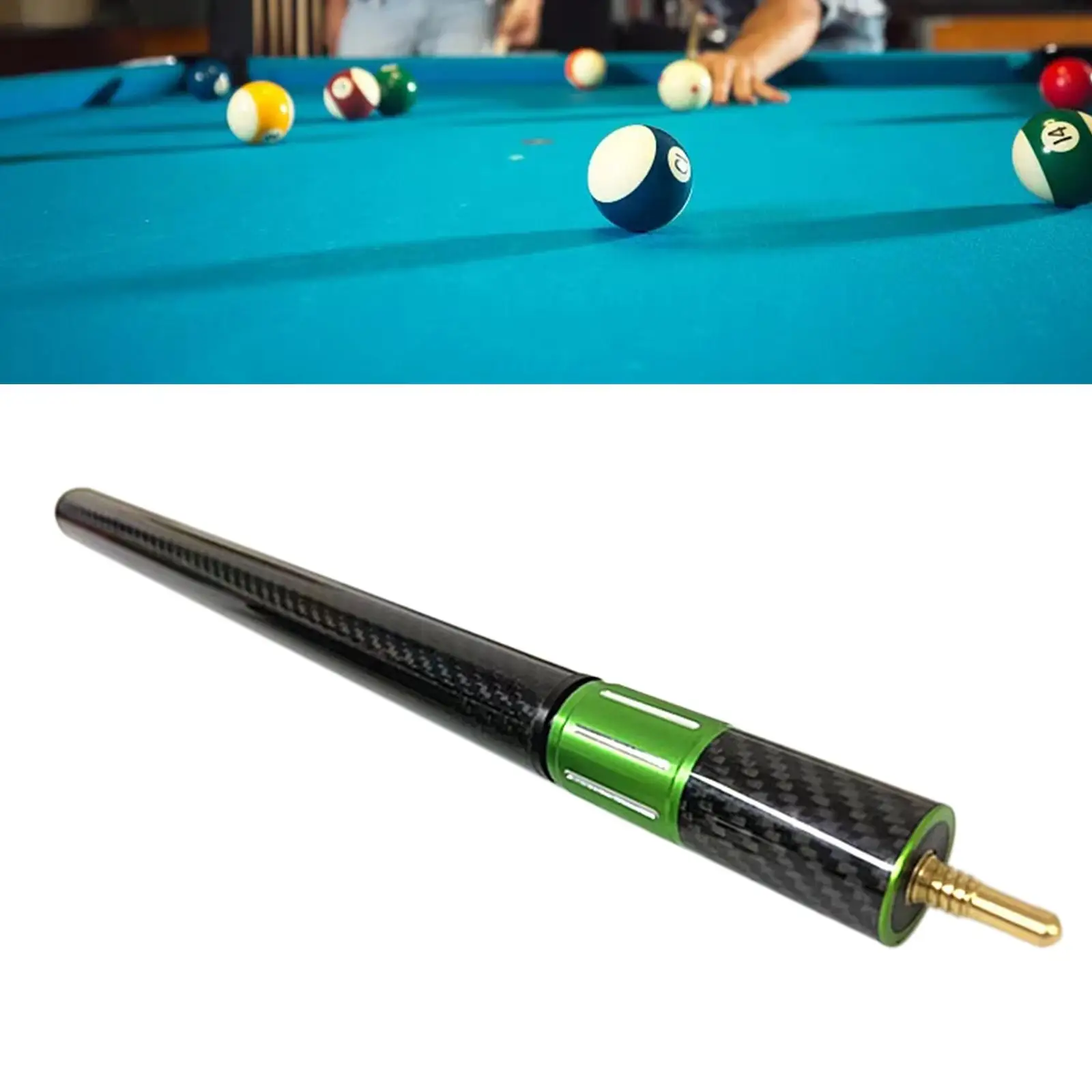 Pool Cue Extension Billiard Cue Extension Carbon Fiber Portable Snooker