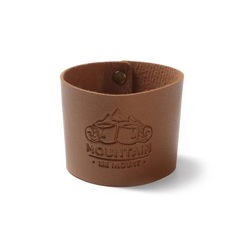 

Outdoor stainless steel cup set water cup insulation set anti-scalding and heat-resistant cup camping leather protective cover