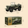JJRC C8815 1:10 RC CAR Jeep Off Road Vehicle MB Multi Purpose Vehicle War Transport Rc truck 2.4G 4WD Simulation Climbing Car 6