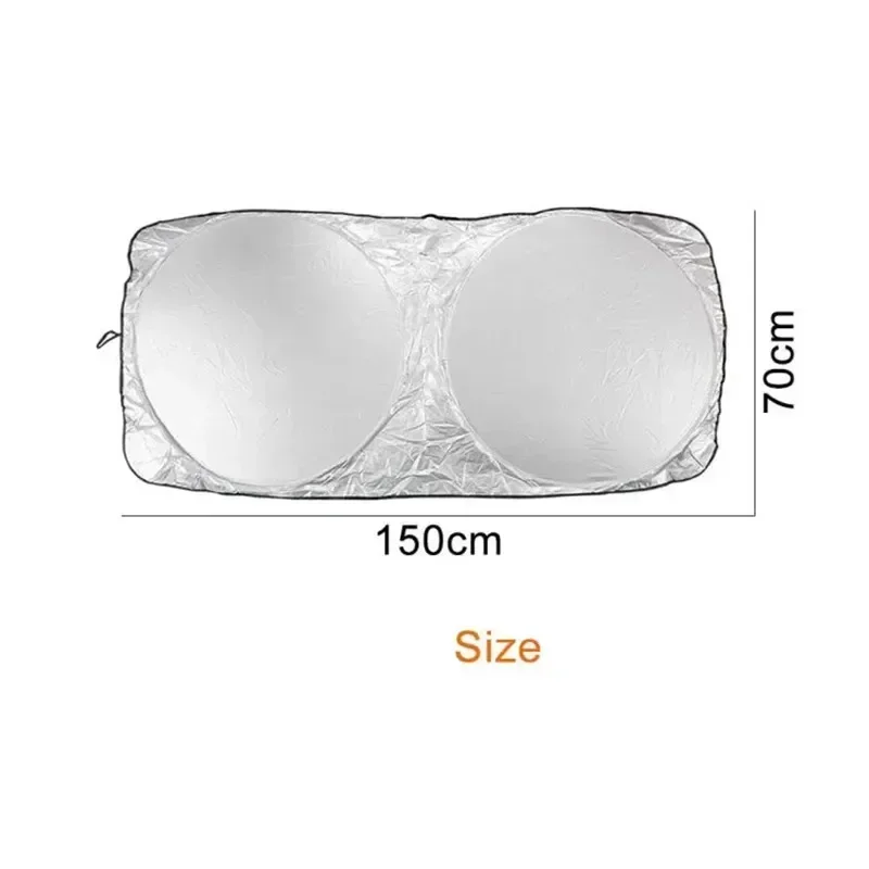 Silver Car Windshield Sunshade Auto Sun Shade Foldable Universal Windsceen Sun Block Cloth Car Front Window Cover