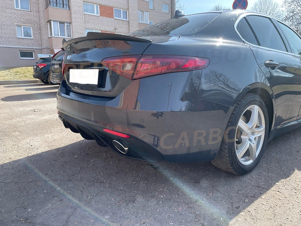 Passt für Alfa Romeo Giulia Carbon Frontlippe Front Spoiler Ansatz, auto gurtpol