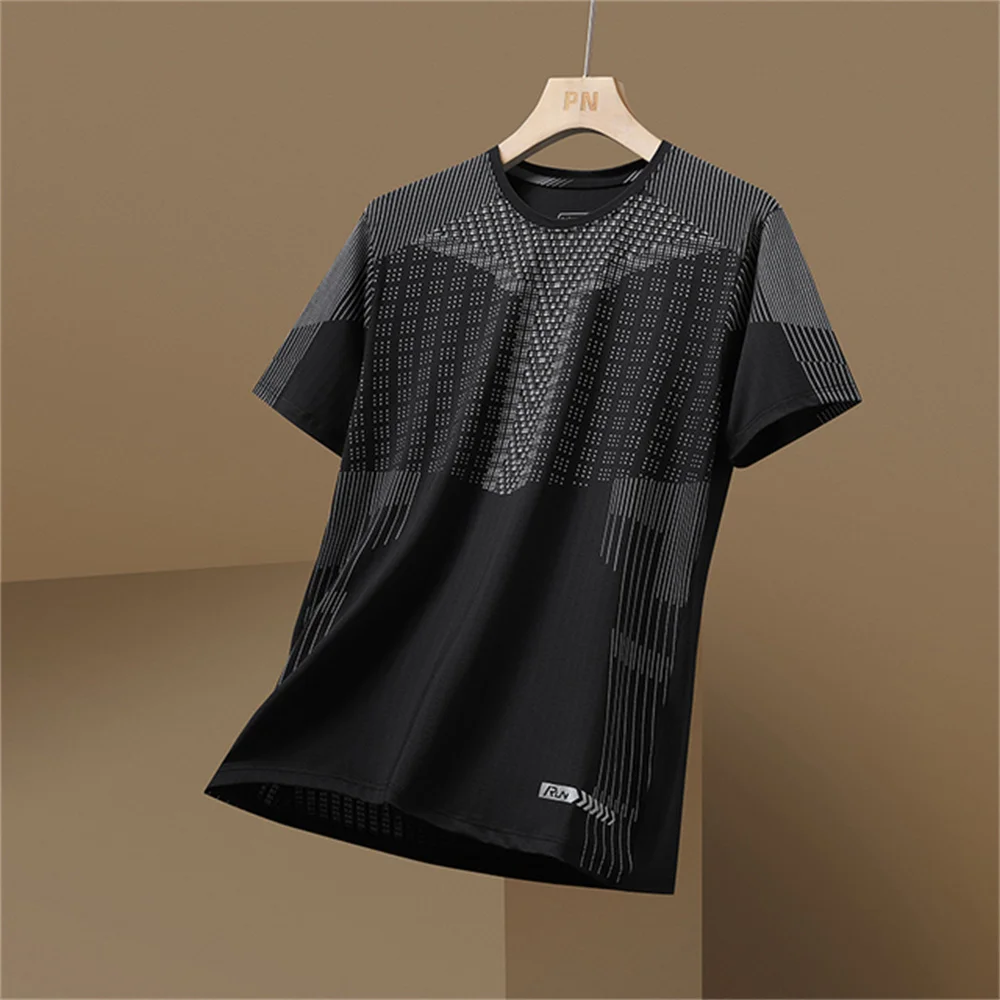 

Men's T-shirt Outdoor Badminton Training Clothing Casual O-neck Short Sleeve Tops Comfortable Breathable Summer Loose Sports Tee