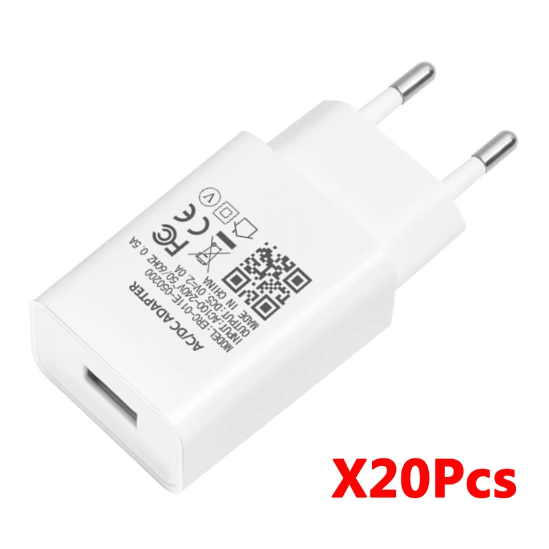 

20Pcs High Quality EU Plug Travel Universal 5V 2A Wall USB Charger For Samsung Xiaomi iPhone OPPO Huawei Vivo Phone Charger