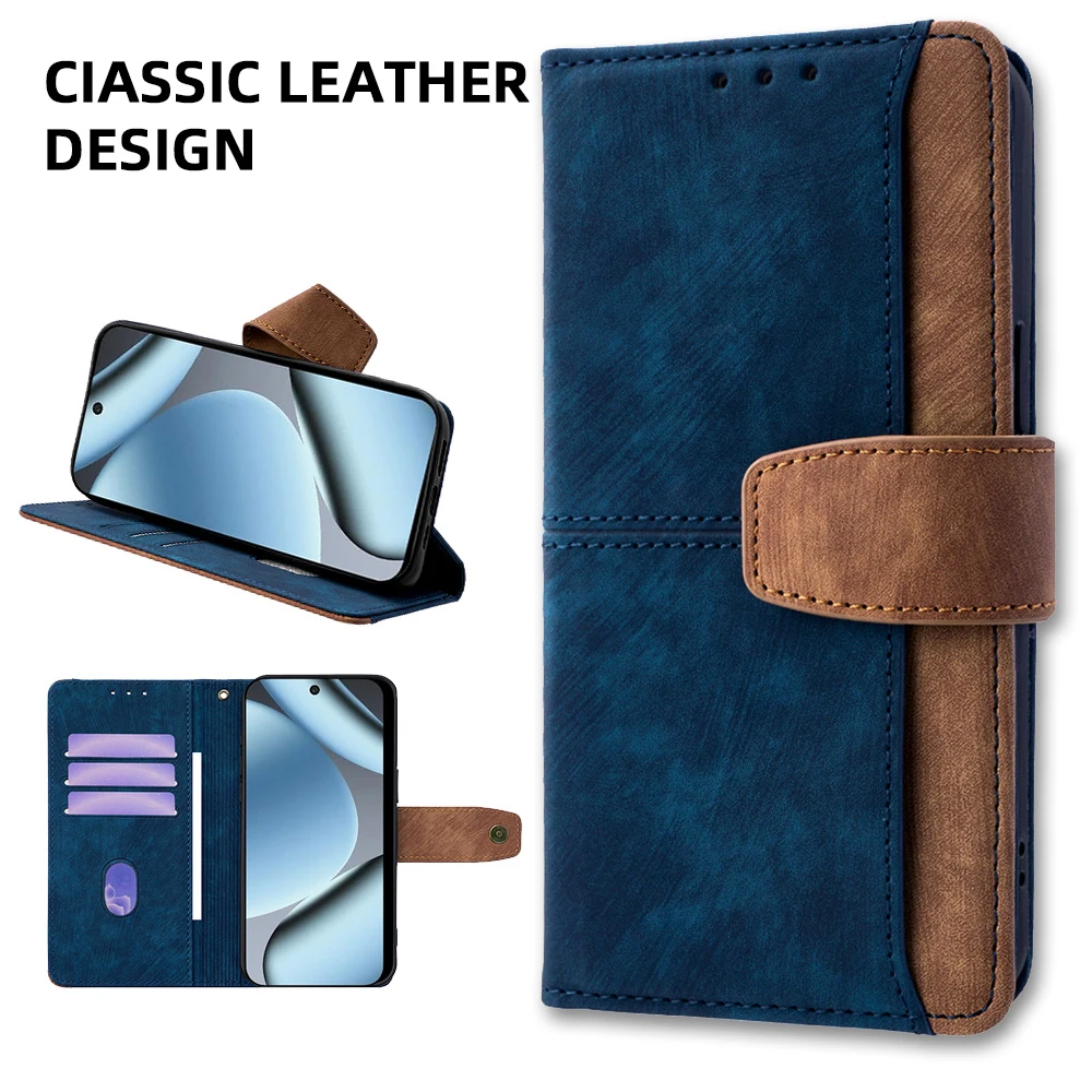 Luxury Shockproof Leather Flip Case with Metal Buckle