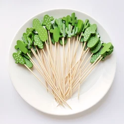 Elegant Pearl Bamboo Skewers - 50 Pack - 100pcs (Green mixed)