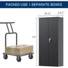 Metal Storage Cabinet with 2 Door and 4 Adjustable Shelves, 71 inch Tall Steel Cabinet for Warehouse, Garage, Home, Office 3