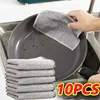 20/10pcs Magic Cleaning Cloth Thickened Double-sided Metal Steel Wire Rags Kitchen Dish Pot Washdishing Cloths Towel Clean Tools 2