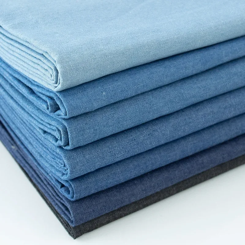 10Yarn Count Cotton Denim Shirt Jeans Youth Fabric Washing Twill Midwife Box Bag Lining Fabric From China Mainland