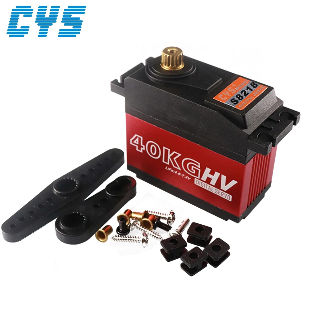CYS-S8218 S8218 6.0-7.4V 40kg HV Metal Gear Digital Servo Compatible With Futaba JR Plug For 1:5 RC Car Truck Robot Toy