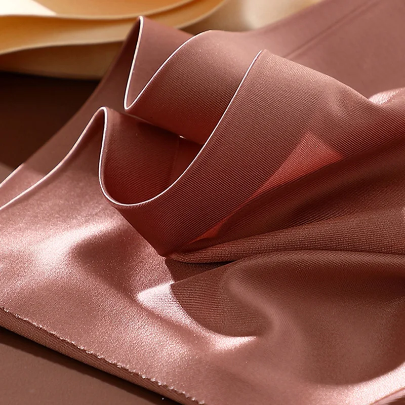 Luxury Satin Women Panties Mulberry Silk Crotch High Waist Seamless Underwear Tummy Control Anti-Bacterial Underpants Breifs