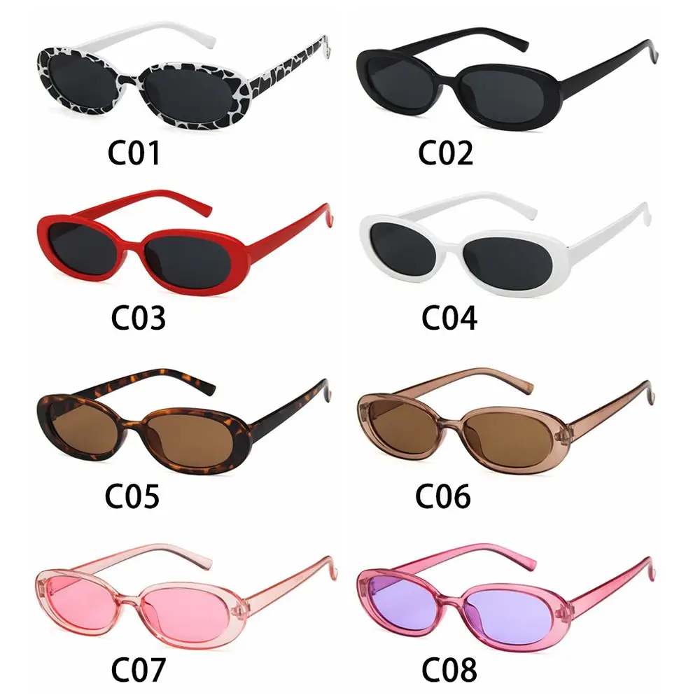 intage UV400 Sun Glasses Oval Sunglasses Sunglasses for Women Fashion Shades Eyewear 4