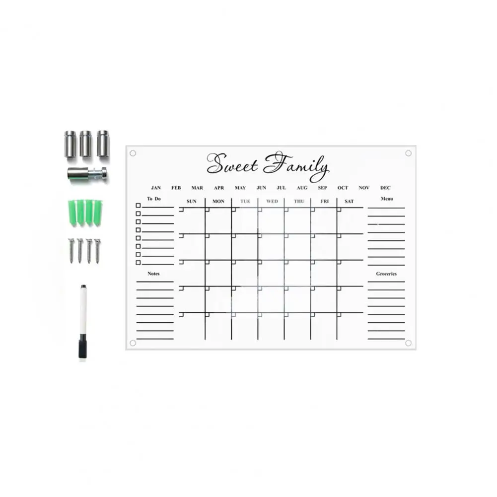 1 Set Convenient Note Board Three-dimensional Style Memo Board Clear Printing with Nail Pen Message Pad Leave Messages