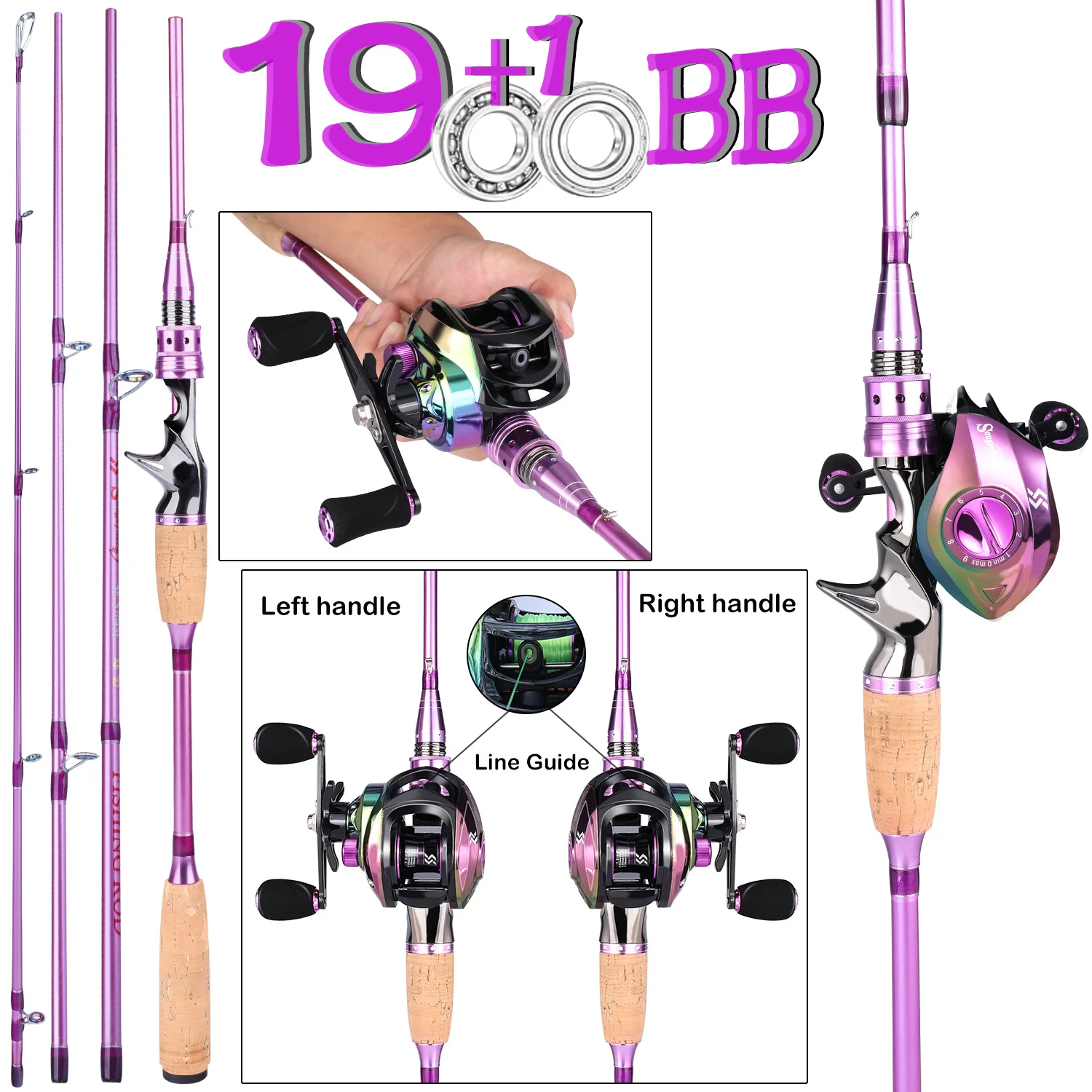 Fishing Rod Combo 2.1m for fishing pole set fishing rod and reel combo
