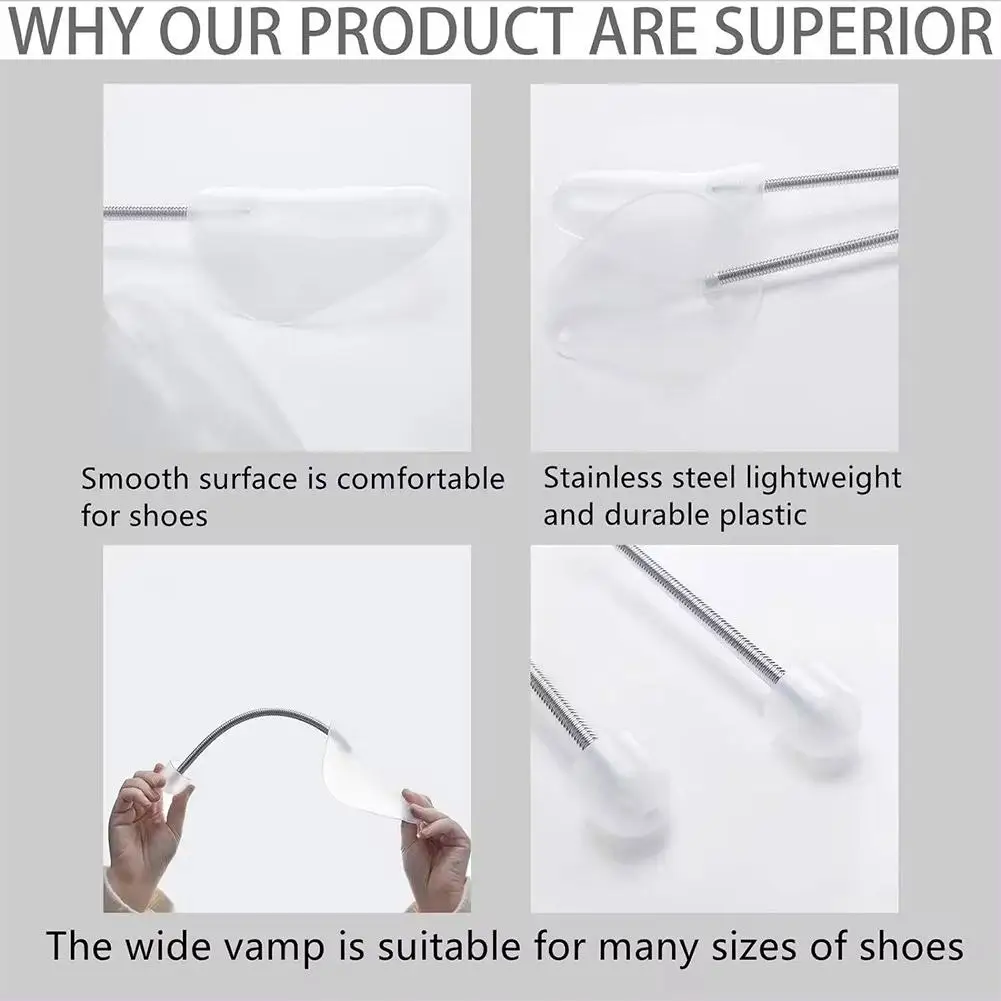 조정 가능한 신발 지지대 셰이퍼 플라스틱 스프링 신발은 주름 방지 스프링 신발 지속 플라스틱 키퍼 들것을 지원합니다